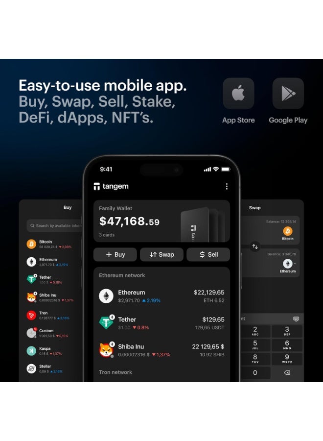 tangem محفظة العملات الرقمية الصلبة 2.0 [عبوة من 3 بطاقات] - بيتزا - Image 4